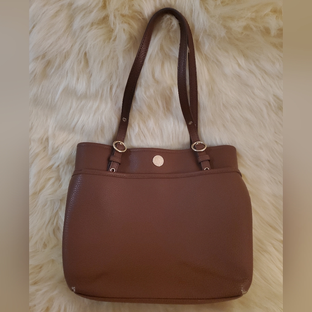 Anne Klein faux leather tote handbag. Great condition.